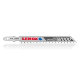 Lames de scie sauteuse à emmanchement en T, BT406T, Profondeur de coupe 7.9mm-44.5mm Bois avec clous carte de 3 Lames - LENOX - 114235