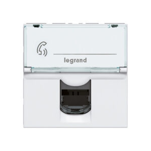 Prise RJ45 programme Mosaic CAT5E FTP 2 modules blanc LCS² - Legrand - 357813
