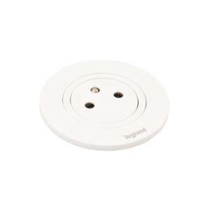 Prise encastrée INCARA™ Disq 60 blanc 1 PC 2P+T cordon 2m - Legrand câble management - 611502