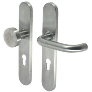 Ensemble inox sur plaques pour portes palières clé I contrecoudé Boëdic gauche - LEGALLAIS - 449716