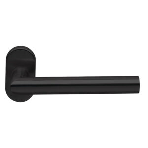 Béquille double droite sur rosace ovale inox finition noir Boëdic - LEGALLAIS - 574388