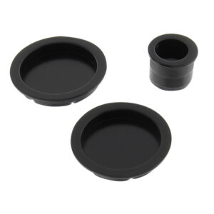 Set de tirage pour porte coulissante rosace ronde finition noir Siple - LEGALLAIS - 275795