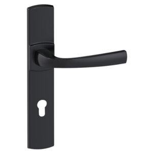 Ensemble Muze sur grandes plaques entraxe 195 mm porte ép.38-48 mm finition Onyx clé I - VACHETTE ASSA ABLOY - 457391