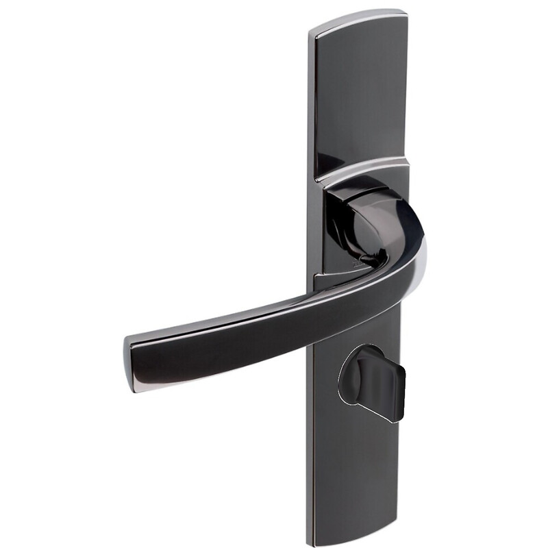 Béquille double sur plaque 195 mm ligne Muze chromé platine clé I - VACHETTE ASSA ABLOY - 195364 – Image 5