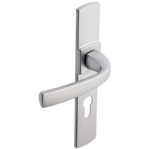 Béquille double MUZE sur plaque 195 mm clé I pour porte épaisseur 48 à 53 mm chromé velours - VACHETTE ASSA ABLOY - 653094