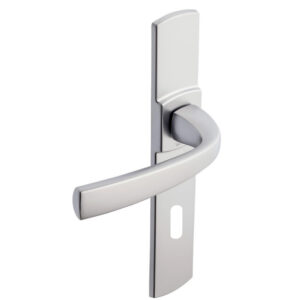 Béquille double sur plaque 195 mm ligne Muze chromé velours clé L - VACHETTE ASSA ABLOY - 195427