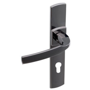 Béquille double sur plaque 195 mm ligne Artis chromé diamant noir clé L - VACHETTE ASSA ABLOY - 195602