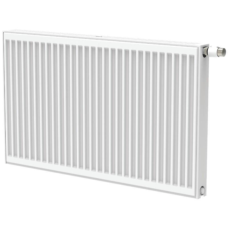 Radiateur eau chaude acier horizontal habillé Novello 8 connections RAL9016 type 22 H700xL700 - 1373W - STELRAD - 109643