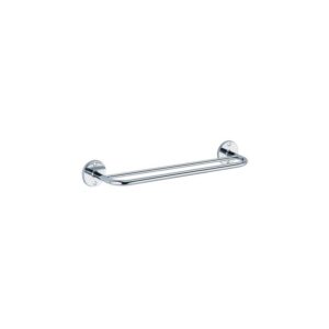Porte-serviettes 2 barres fixes 400 mm, tube acier chromé Ø 12 mm - PELLET - 236861