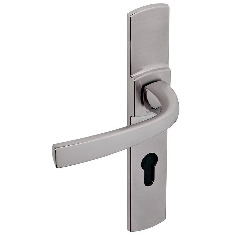 Béquille double sur plaque 195 mm ligne Muze chromé platine clé I - VACHETTE ASSA ABLOY - 195364