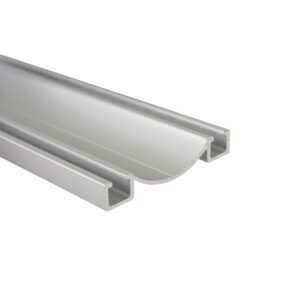 Rail bas pour portes coulissantes de meubles Palma, finition blanc, longueur 3000 mm - LEGALLAIS - 600125