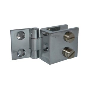 Charnière miroir verre/bois - laiton chromé 25 x 29 mm - la paire - MOD - 663817