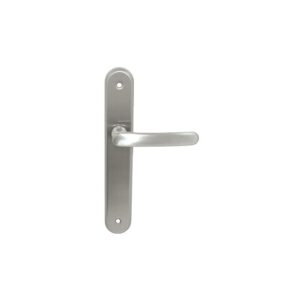 Ensemble sur plaque zamak Auber finition nickel mat entraxe 195 mm bec de cane - CADAP - 483610