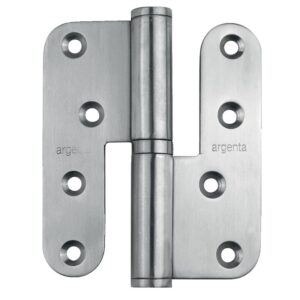 Paumelle menuiserie bois inox brossé à bouts plats, 100x86x3 mm, gauche - ARGENTA - 609267