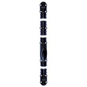 Crémone applique fonte avec sortie carré de 7 pour verrouillage à larder finition époxy noir - Rollinger - 287652