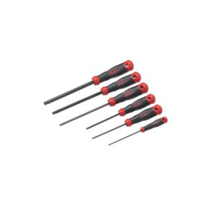Jeu de 6 clés mâles droites emmanchées pour empreinte 6 pans - SAM outillage - 661535