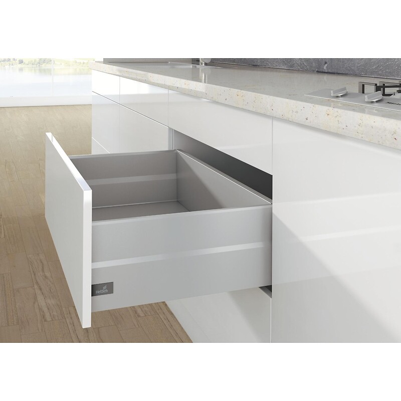 TopSide pour tiroir à casseroles hauteur 186 mm - hauteur côté 94 mm - longueur 400 mm - finition argent - HETTICH - 585908 – Image 2