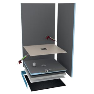 Revêtement prêt à poser Fundo Top pour receveur Primo 900 x 900 mm coloris blanc - Wedi - 578684
