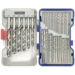 Coffret de 100 forets métaux HSS, taillé meulé queue cylindrique, Din 338, Ø 1 à 13 mm, coffret antichoc Ranger - TIVOLY - 617822