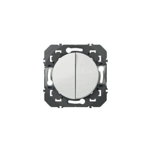 Poussoir double dooxie 6 A 250 V blanc - Legrand - 632885