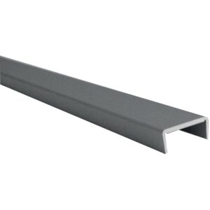 Profil d'habillage aluminium - pour panneau épaisseur 19 mm - satiné argent - 3 m - Atrius - 654060