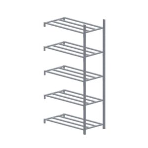 Rayonnage tubulaire EPSILINE COMPACT acier galvanisé charges légères 5 niveaux élément suivant 2000x1000x300mm - Manorga - 658183