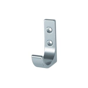 Patère crochet 1 tête en aluminium hauteur 65 mm - finition anodisé argent - HERMETA - 466901