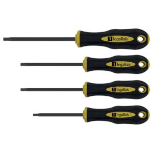 Jeu de 4 tournevis lame noire empreinte Torx - TAHITI II - LEGALLAIS - 162059