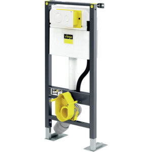 Bâti-support WC autoportant Prévista avec plaque de commande blanche Visign for Style 20 - VIEGA - 125190