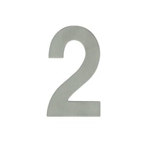 Pictogramme inox Signy - dim. 75x44x2 - Chiffre 2 - LEGALLAIS - 152252