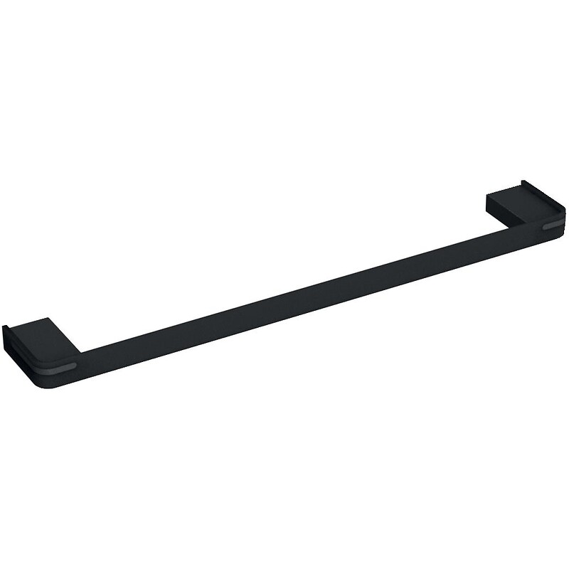 Porte-serviette à fixer Alur 550 mm noir mat à 1 barre fixe en aluminium plié thermolaqué - PELLET - 109860