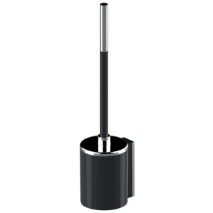 Porte-balayette mural avec brosse de toilette Onyx Duo Black - AKW - 632073