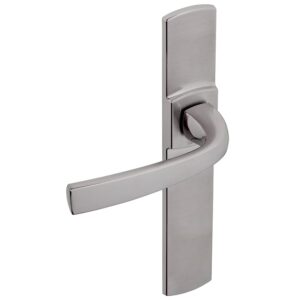Béquille double sur plaque 195 mm ligne Muze chromé platine bec de cane - VACHETTE ASSA ABLOY - 195350