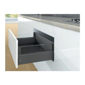 Kit complet tiroir ArciTech à casseroles avec DesignSide profil H126 mm paroi arrière H218 mm anthracite longueur 450 mm - HETTICH - 429325