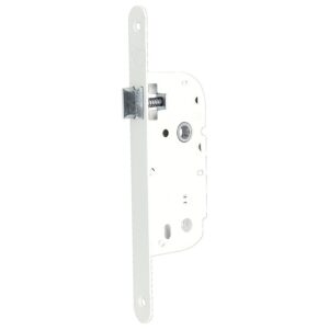 Serrure à larder GOVIHAN NF axe 40/coffre de 135 mm laqué blanc bec de cane droite en boîte de 25 - Legallais by Dom - 494530