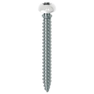 Vis tête large pour menuiserie PVC et aluminium acier chromiting laqué blanc ent filetées Framex Clip, Ø 6 mm, L 70 mm, 100 pi - MUSTAD - 588771