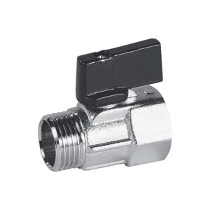 Mini vanne boisseau sphérique M/F manette alu noire 15x21 - - 752064