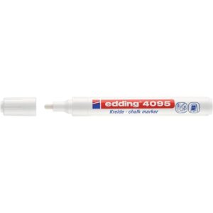 Marqueur non permanent E 4095 craie liquide à base d'eau opaque et résiste à la lumière nettoyage facile coloris blanc - EDDING - 243202