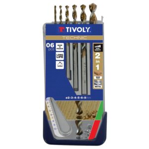 Coffret de 6 forets bois/métaux queue cylindrique Hi-Perf - TIVOLY - 532281