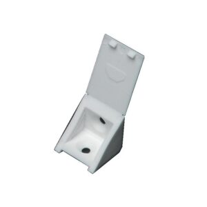 Taquets équerre simple à 2 trous STORO - avec couvercle intégré - 24 x 23 x 23 mm - blanc - par 500 - LEGALLAIS - 162276