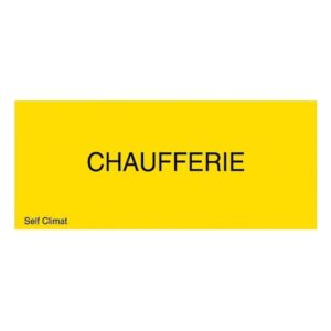 Panneau réglementaire "Chaufferie" en PVC épaisseur 2 mm - CODITHERM - 772088