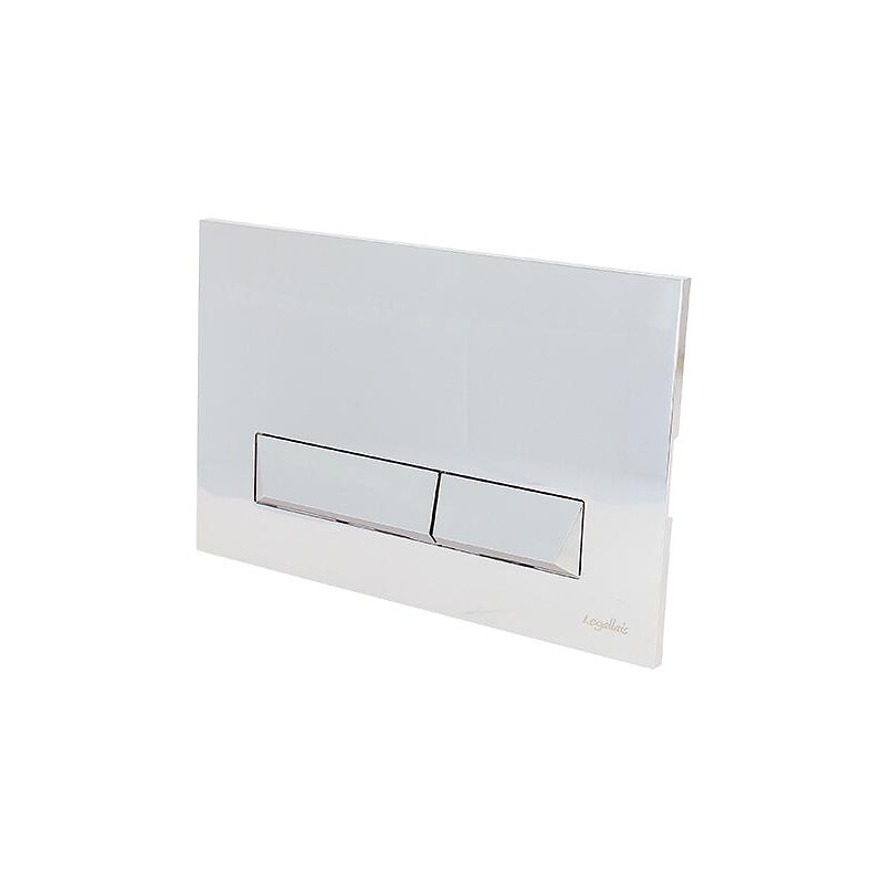 Plaque de commande double débit chromé pour bâti BRIAND - LEGALLAIS - 505310