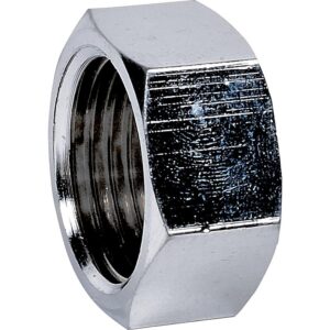 Écrou 6 pans laiton pour collet battu diamètre 14 15x21 (1/2") - chromé - - 712118