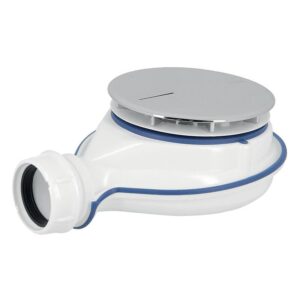 Bonde de douche ultra-compacte Turboflow XS Magnetech à capot ABS chromé Ø 90 et sortie horizontale Ø 40 mm - NICOLL - 113143