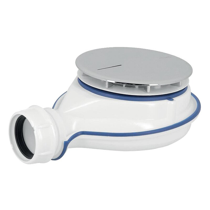 Bonde de douche ultra-compacte Turboflow XS Magnetech à capot ABS chromé Ø 90 et sortie horizontale Ø 40 mm - NICOLL - 113143