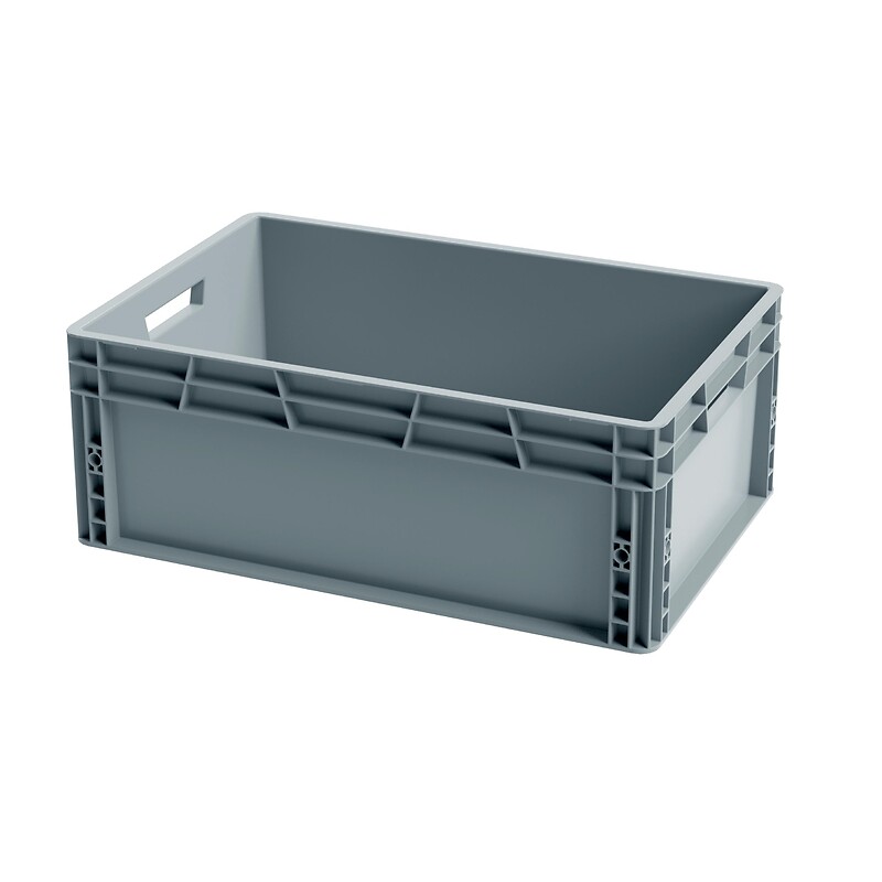 Bac de manutention polypropylène gerbable norme Europe - 37L - charge maxi 30Kg fond renforcé 400x600x230 - VISO - 406394