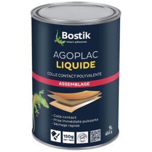 Colle contact AGOPLAC liquide pot de 1 litre - BOSTIK - 541136