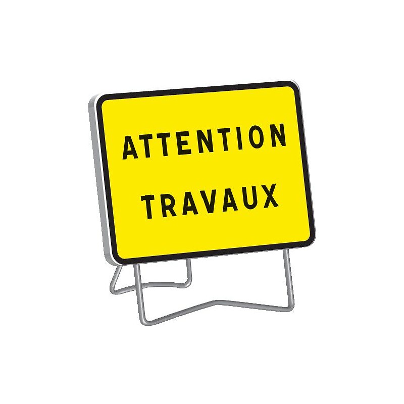 Panneau de signalisation temporaire KC1 CIRCULATION ALTERNÉE classe T1 rétroréfléchissant 800X600mm pied galvanisé - TALIAPLAST - 154009 – Image 5