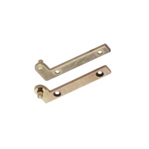 Pivots coudés avec petits côtés - acier laitonné longueur 70 mm - pour porte gauche - LUDMANN - 113842