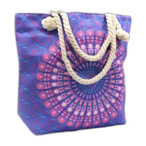 Sac Mandela avec Poignée en Corde - Violet Bleu- Vendu par 1